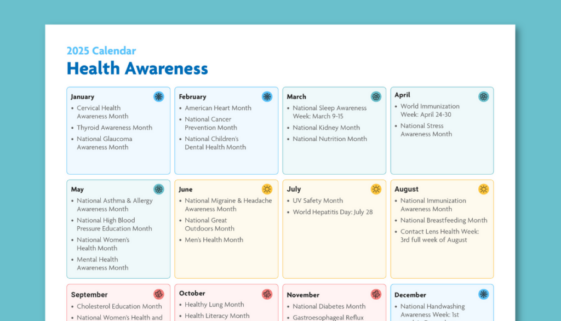 health awareness calendar