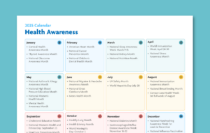 health awareness calendar