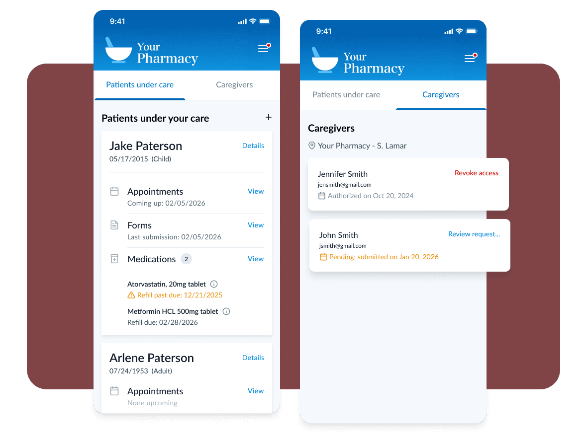 patient app family care coordination