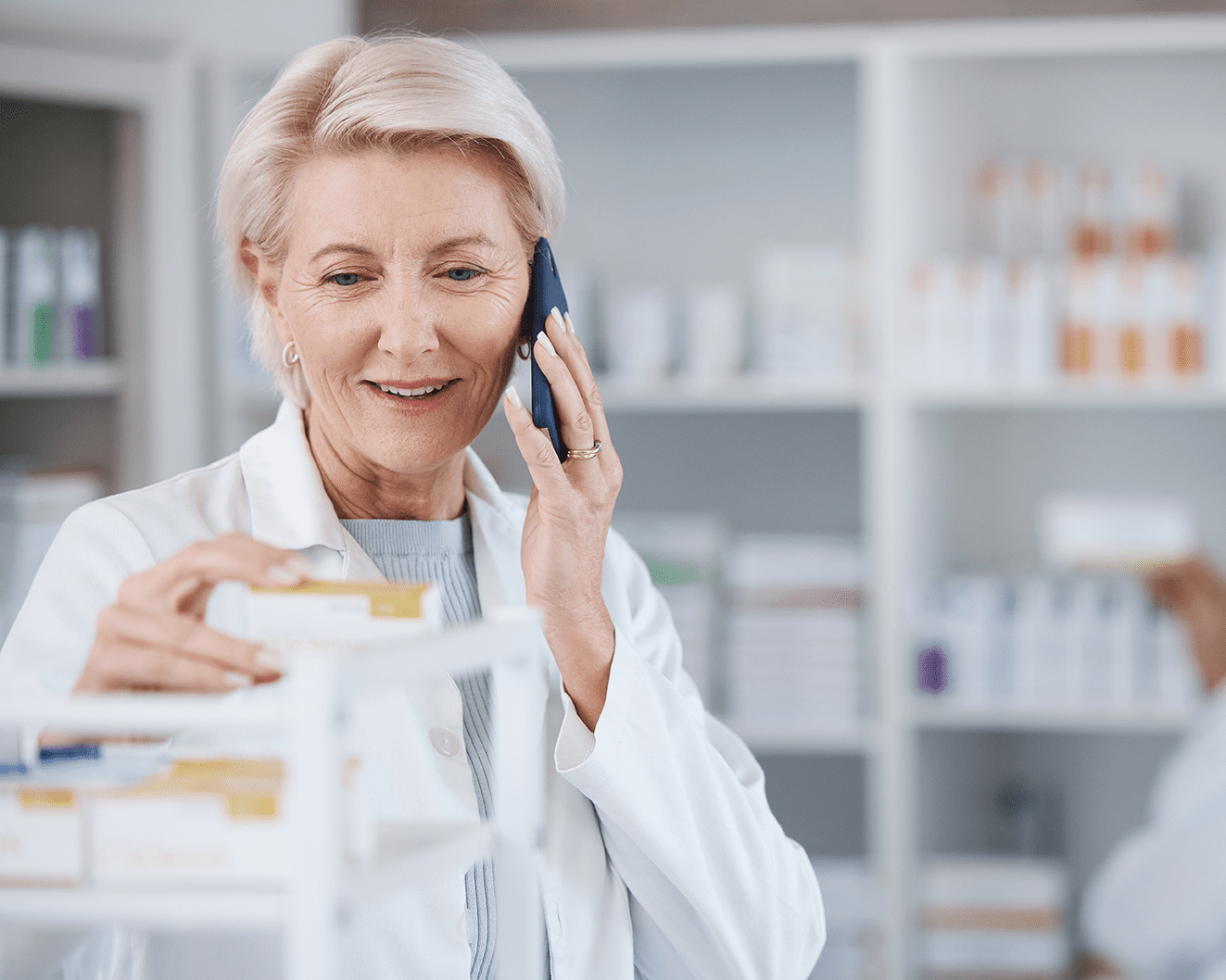 pharmacist on phone